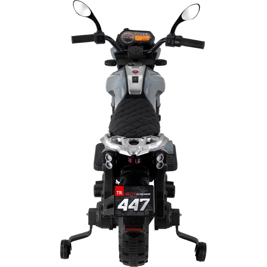 İthalat® 447 Motocross Akülü Motorsiklet 12V Gri