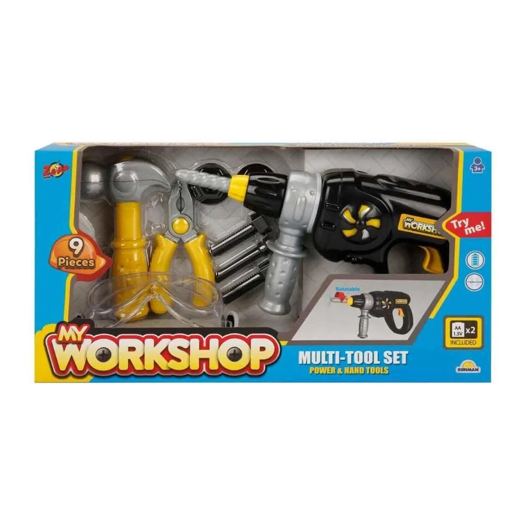 İthalat® 4606 Zapp Toys My Worhop Matkaplı Tamir Seti 9 Parça