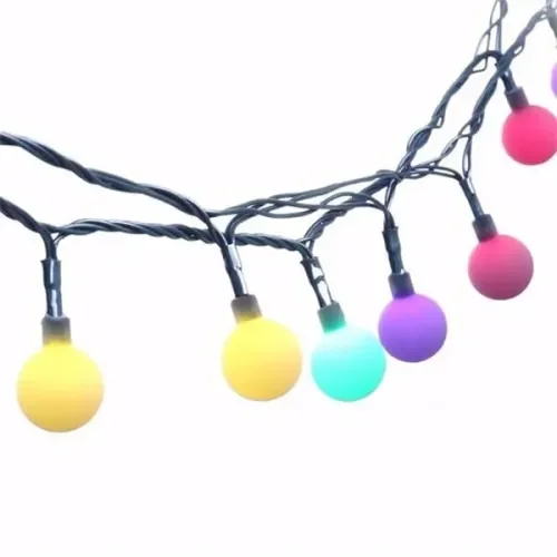 İthalat® 5 Metre 28 LED Fişli RGB Mini Top LED