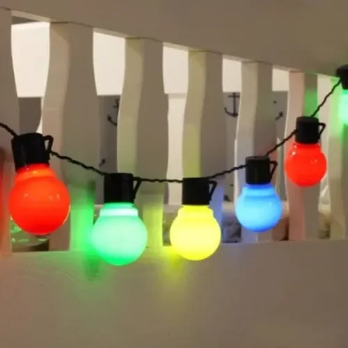 İthalat® 5 Metre 28 LED Fişli RGB Mini Top LED