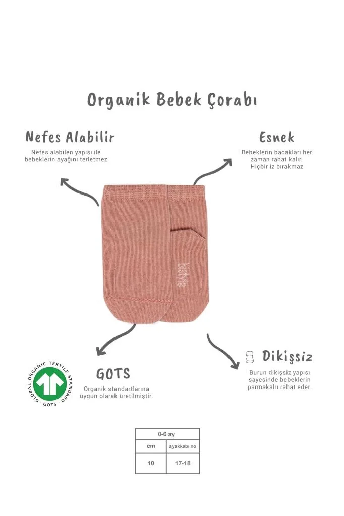 İthalat®   5'li Penye Soket Kutulu Basic Çorap 10131 Pudra