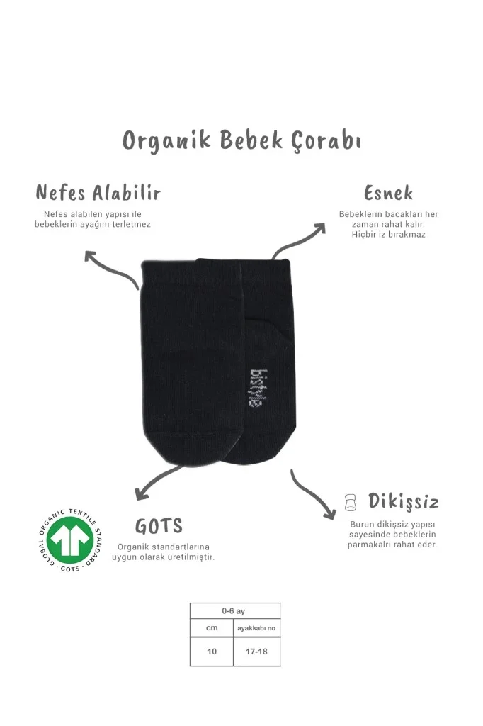 İthalat®   5'li Penye Soket Kutulu Basic Çorap 10131 Gri