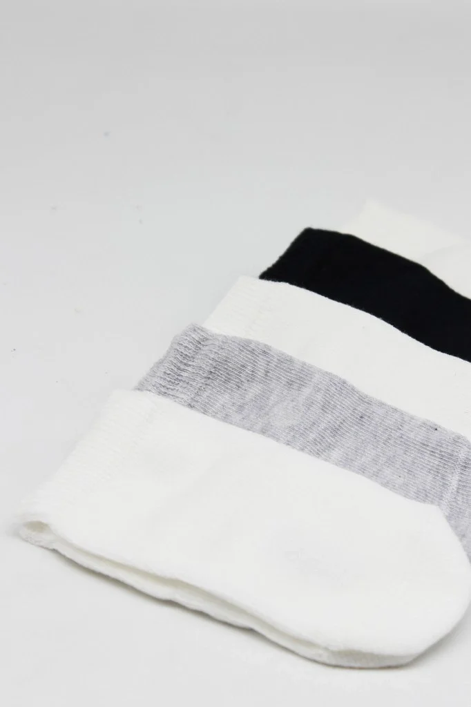 İthalat®   5'li Penye Soket Kutulu Basic Çorap 10131 Gri