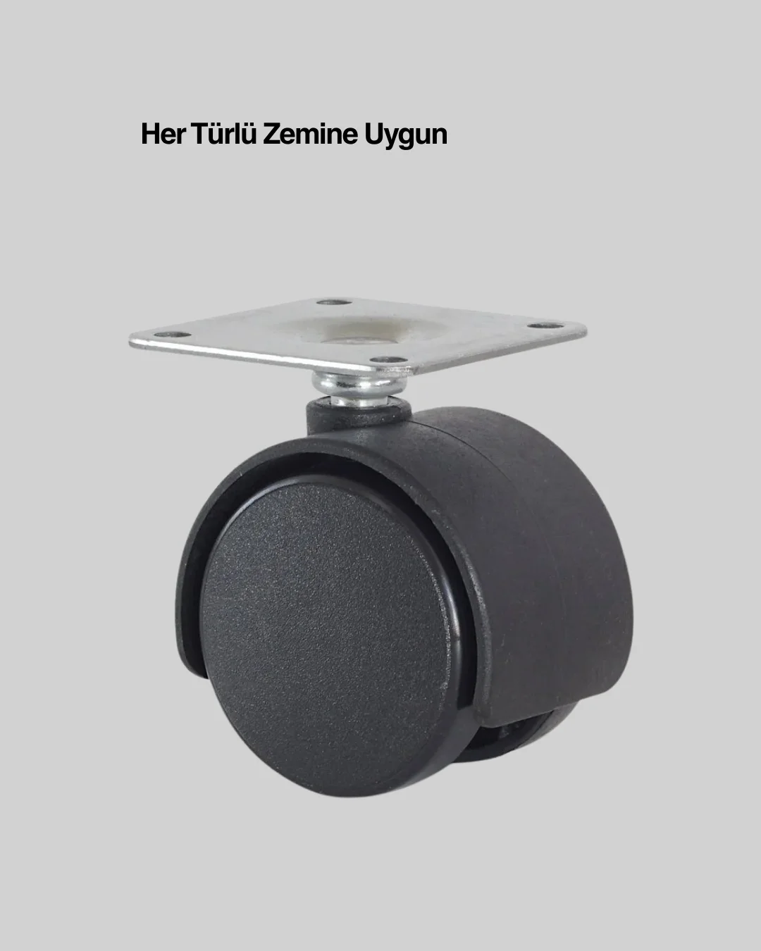 İthalat® 6 cm Kilitsiz Masa Ayağı Tekli Döner Tekerlek