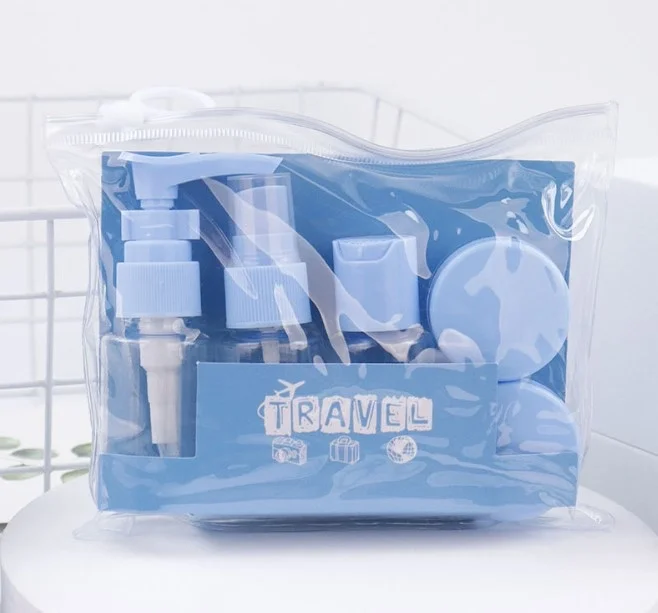 İthalat® 6 Parça Renkli Kapaklı Seyahat İçin Boş Şişe Seti