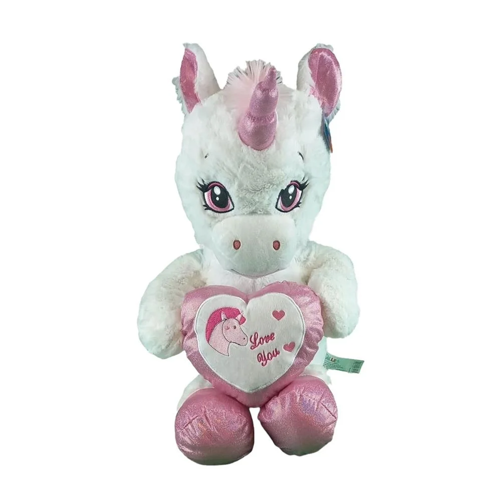 İthalat® 63019 Peluş 60 cm Kalpli Boynuzlu At