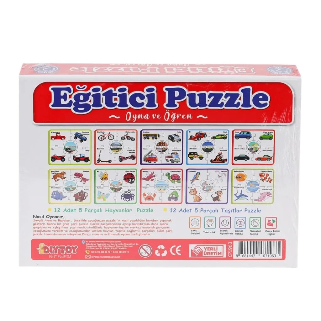 İthalat® 7196 Çark Puzzle Hayvanlar Taşıtlar 60 Parça Fiyatı, Yorumları ve Özellikleri