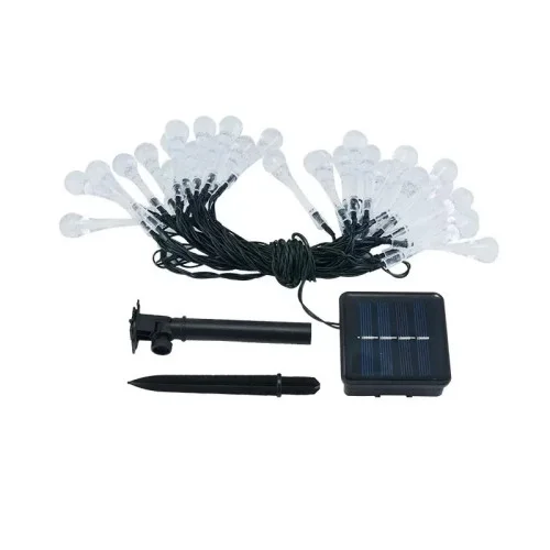 İthalat® 7m 50 Led Damla 8 Fonksiyonlu Solar Panelli-RGB