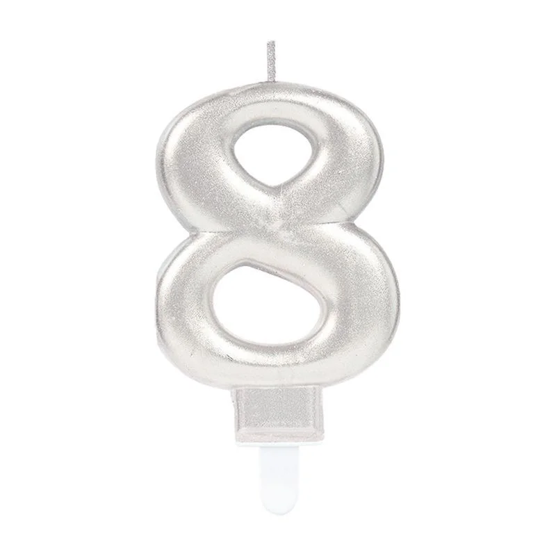 İthalat® 8 Rakam Mum Gümüş Renk