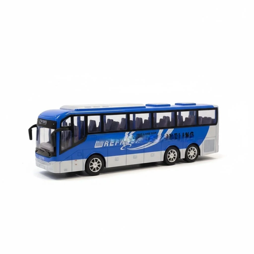 İthalat® 828-A2  SÜRTMELİ  OYUNCAK OTOBÜS -PSF