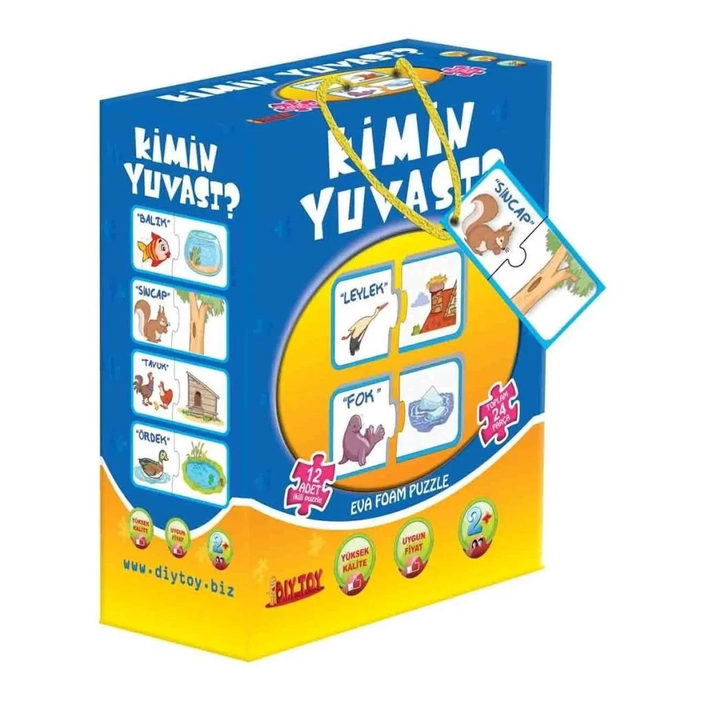 İthalat® 8513 2 Lİ KİMİN YUVASI PUZZLE  KUTULU