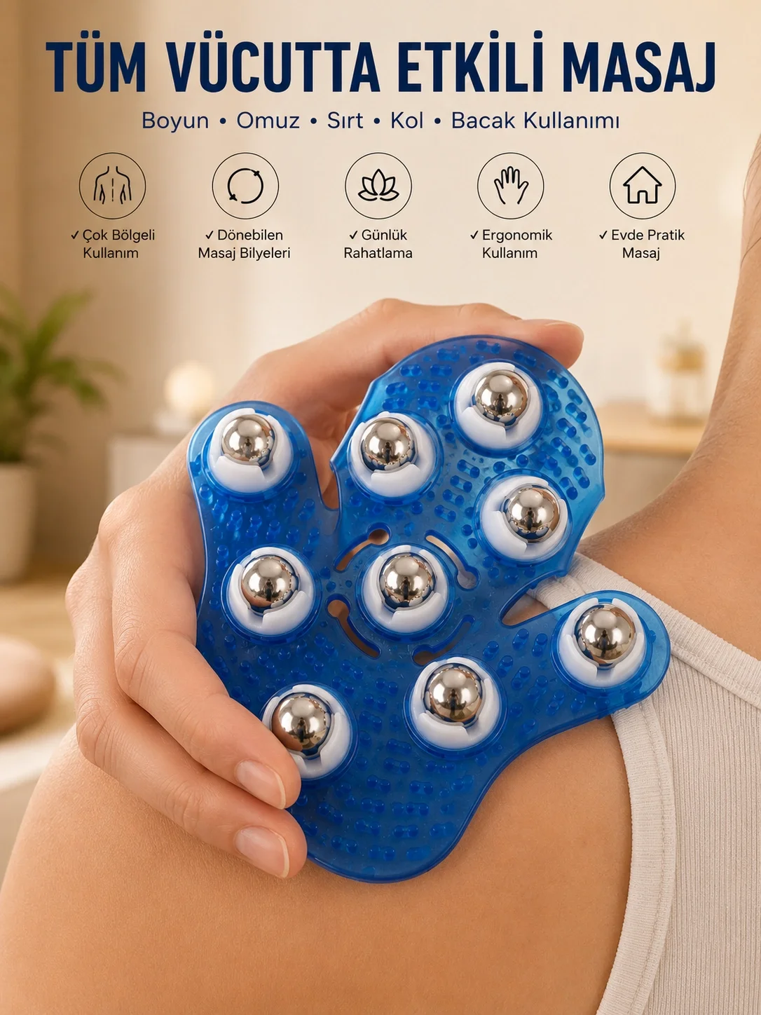 İthalat® 9 BİLYELİ MASAJ ELDİVENİ