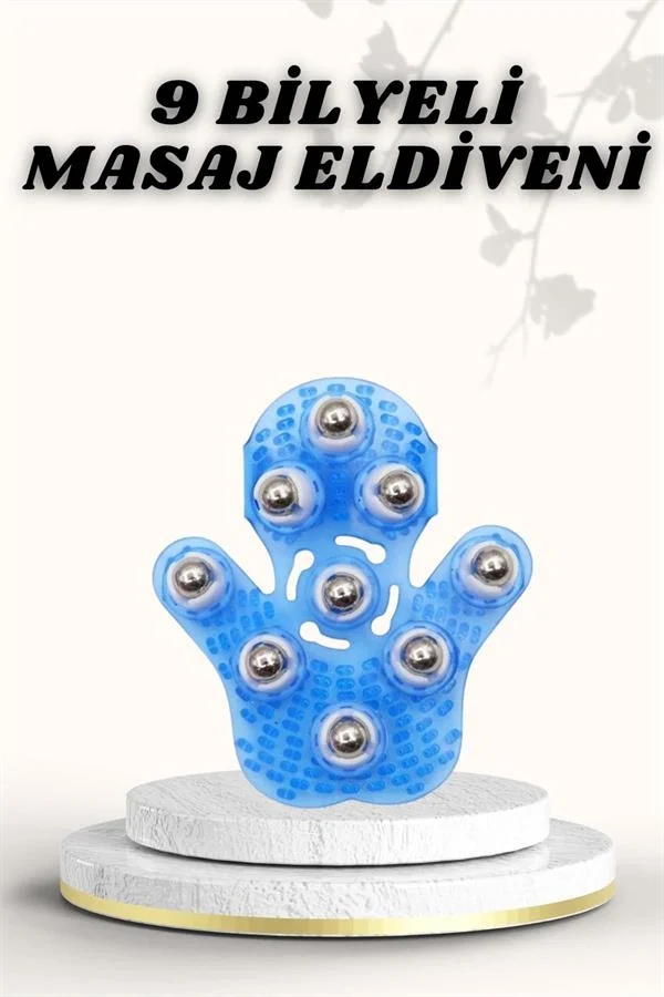 İthalat® 9 Bilyeli Masaj Eldiveni Giyilebilir Plastik Vücut Sıkılaştırıcı