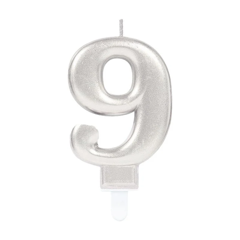 İthalat® 9 Rakam Mum Gümüş Renk