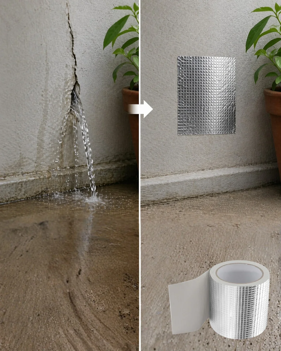 İthalat® 96mm Geniş Tamir Bandı 2 Metre Çatı Boru Balkon Sızdırmaz Onarım Bandı
