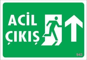 İthalat® Acil Çıkış Uyarı Levhası 17,5x25 KOD:943