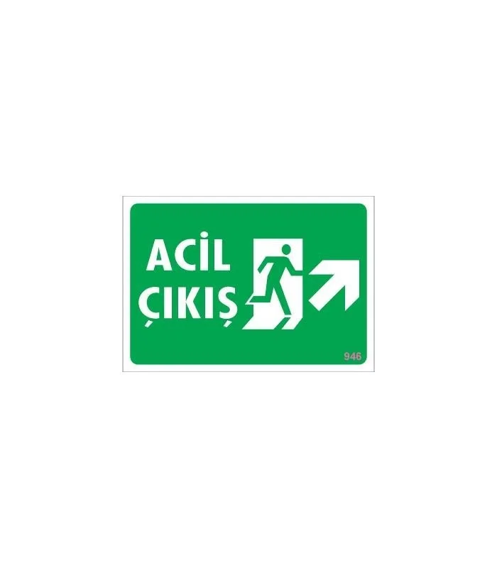 İthalat® Acil Çıkış Uyarı Levhası 17,5x25 KOD: 946 İthalat® Acil Çıkış Uyarı Levhası 17,5x25 KOD: 946