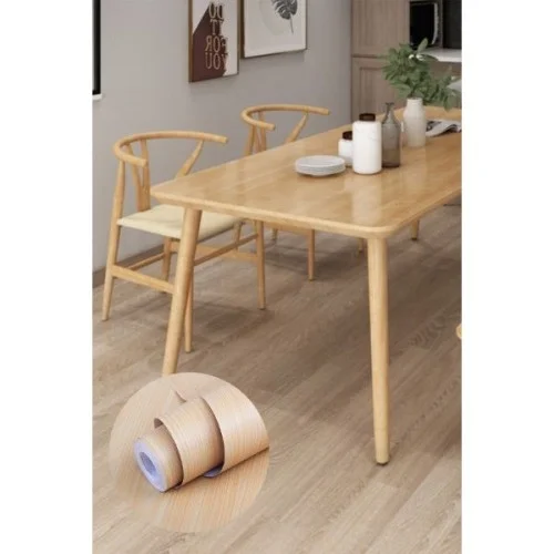 İthalat® Ahşap Görünümlü Kendinden Yapışkanlı Kaplama Folyosu 5 Metre