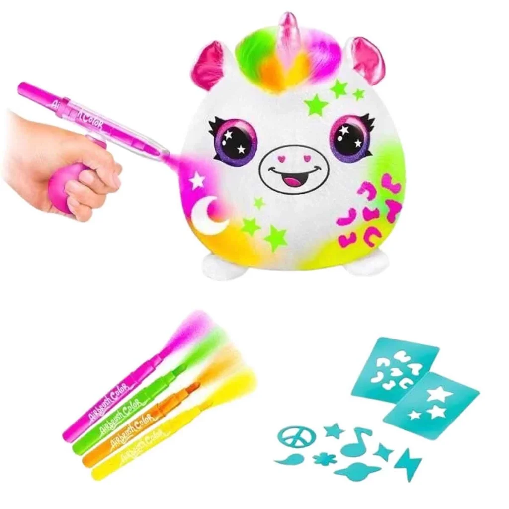 İthalat® Airbrush Peluş Neon Boyama Seti