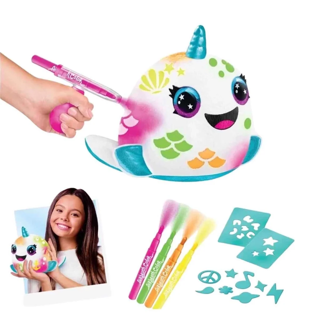 İthalat® Airbrush Peluş Neon Boyama Seti