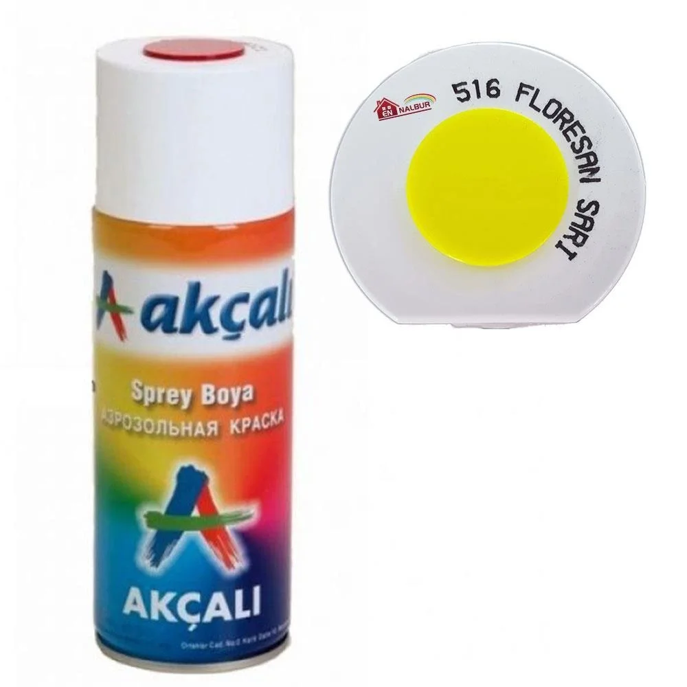 İthalat® Akçalı Sprey Boya 400 ml 516 Florasan Sarı