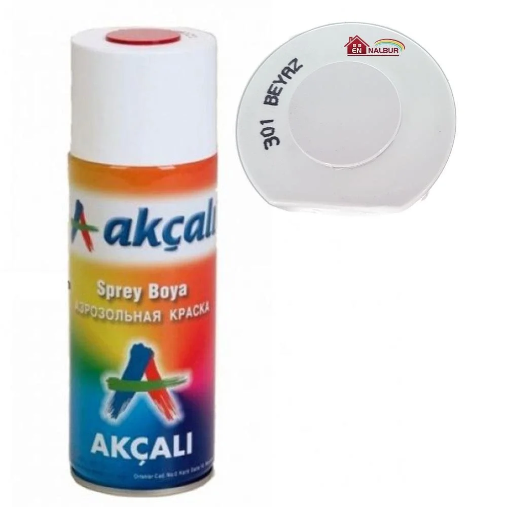 İthalat® Akçalı Sprey Boya 400 ml 301 Parlak Beyaz İthalat® Akçalı Sprey Boya 400 ml 301 Parlak Beyaz