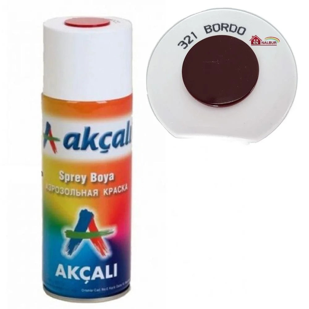 İthalat® Akçalı Sprey Boya 400 ml 321 Bordo İthalat® Akçalı Sprey Boya 400 ml 321 Bordo