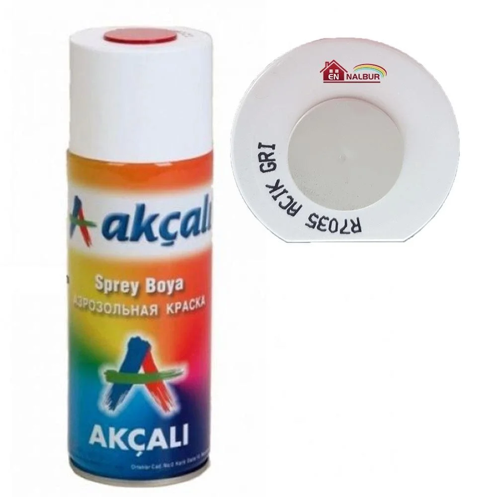 İthalat® Akçalı Sprey Boya 400 ml 7035 Açık Gri