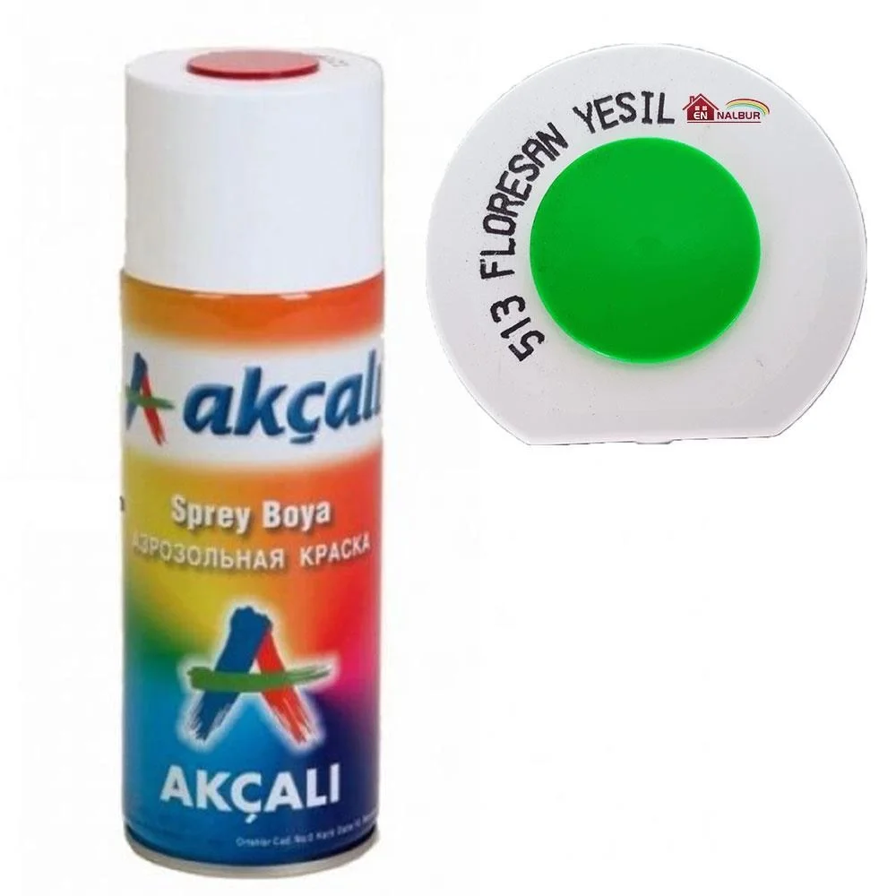 İthalat® Akçalı Sprey Boya 400 ml 513 Florasan Yeşil İthalat® Akçalı Sprey Boya 400 ml 513 Florasan Yeşil