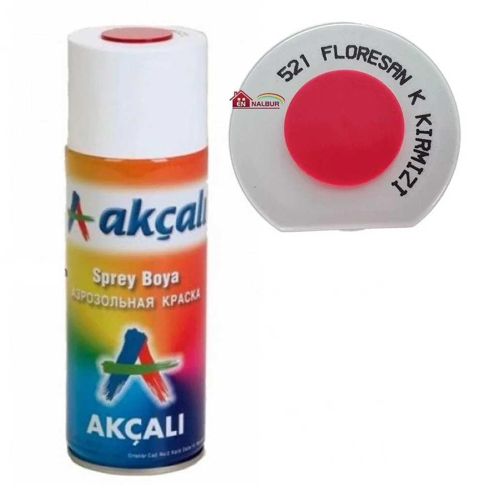 İthalat® Akçalı Sprey Boya 400 ml 521 Florasan Koyu Kırmızı İthalat® Akçalı Sprey Boya 400 ml 521 Florasan Koyu Kırmızı