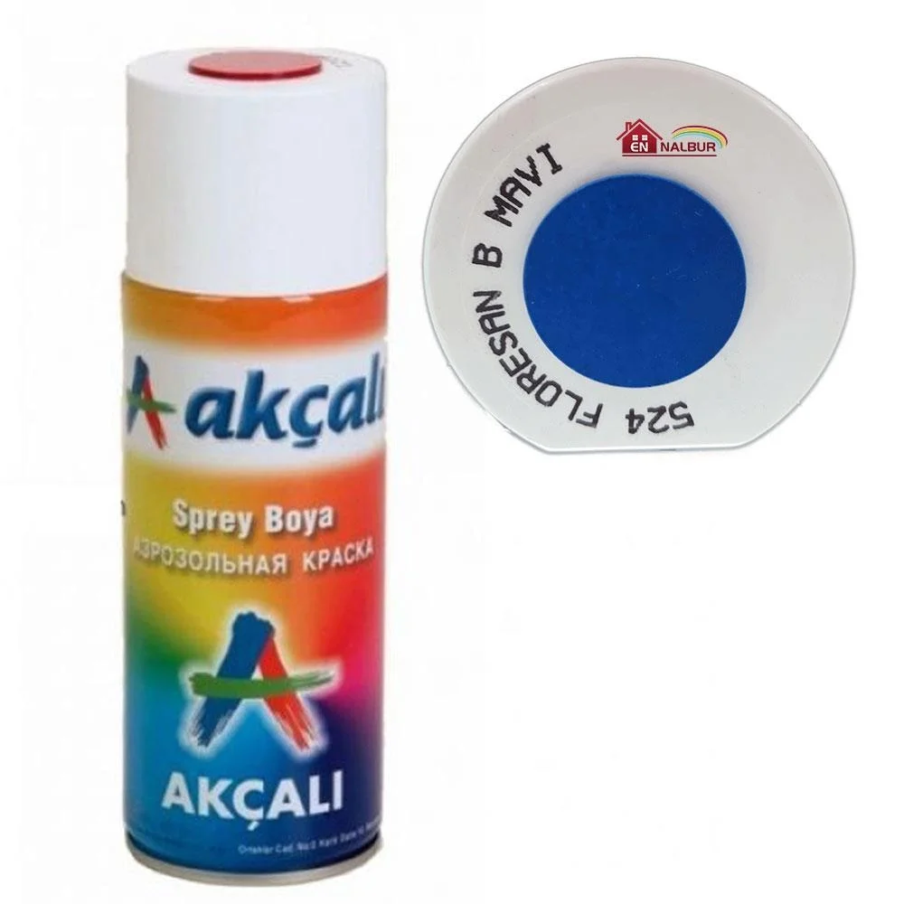 İthalat® Akçalı Sprey Boya 400 ml 524 Florasan Boncuk Mavi İthalat® Akçalı Sprey Boya 400 ml 524 Florasan Boncuk Mavi