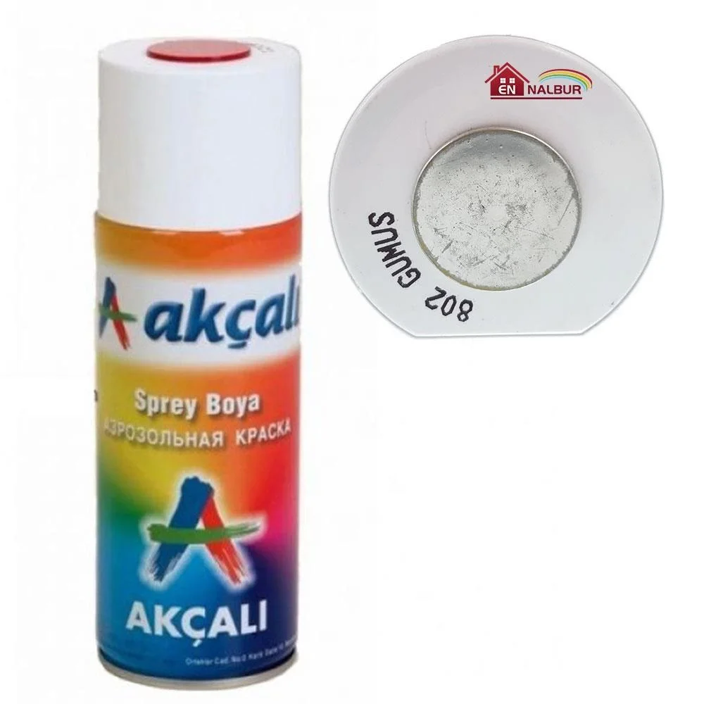 İthalat® Akçalı Sprey Boya 400 ml 802 Gümüş