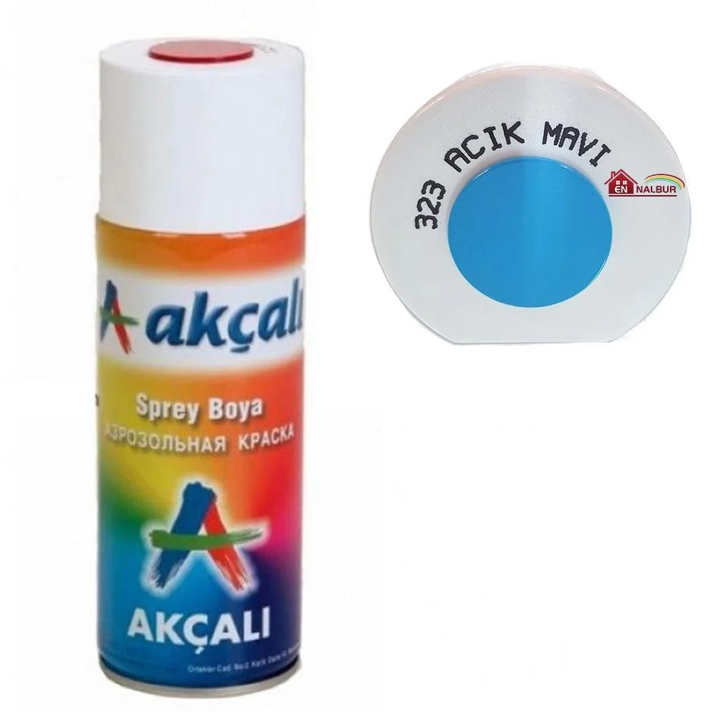 İthalat® Akçalı Sprey Boya 400 ml 323 Açık Mavi İthalat® Akçalı Sprey Boya 400 ml 323 Açık Mavi