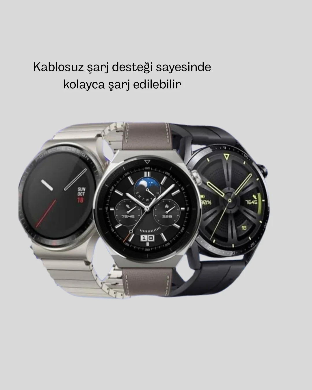 İthalat® Akıllı Saat NFC – Bluetooth Arama ve Kablosuz Şarj Özellikli