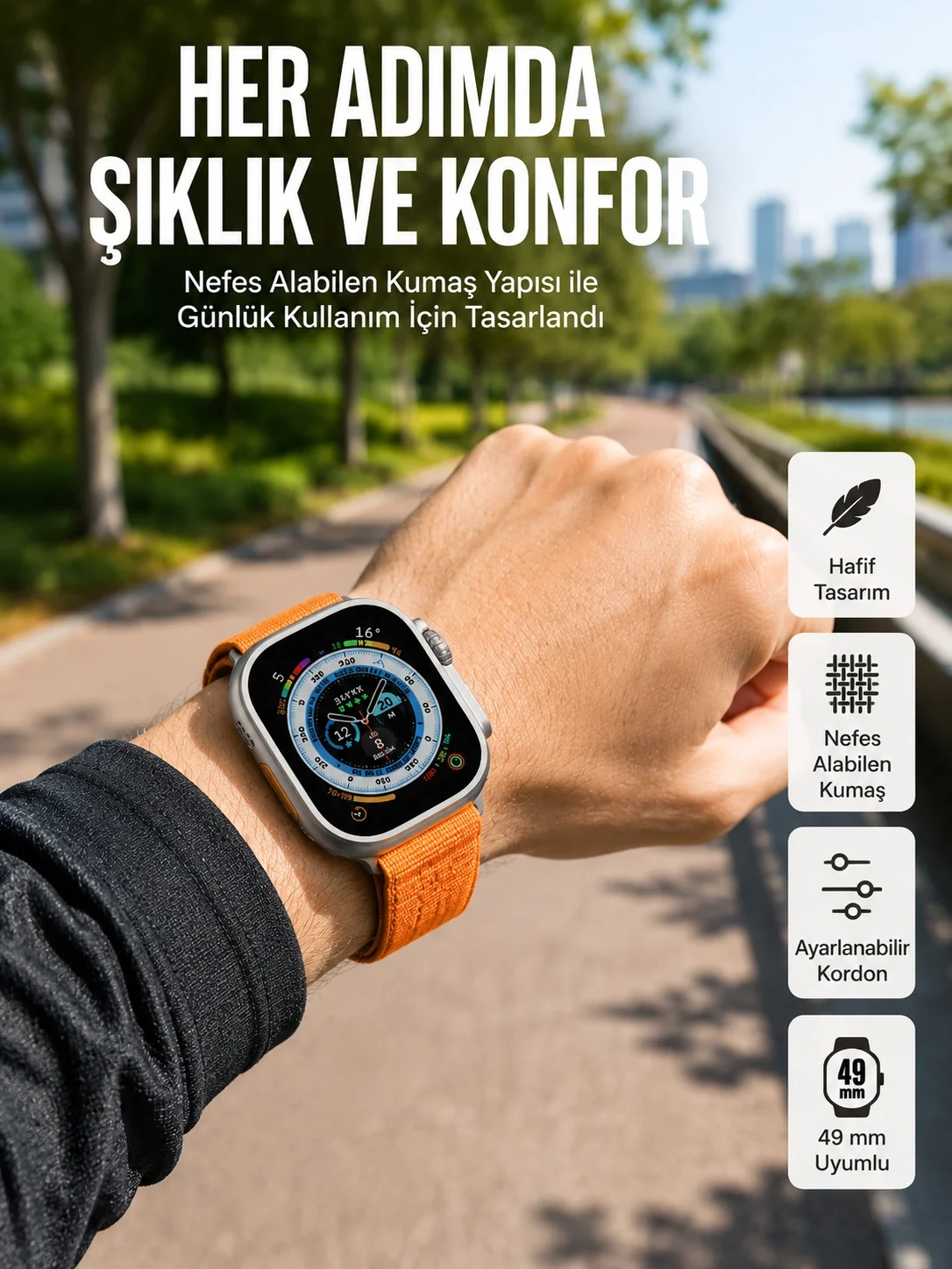 İthalat® Akıllı Saat Amoled Ekran Bluetooth Bağlantılı Özel Tasarım Unısex