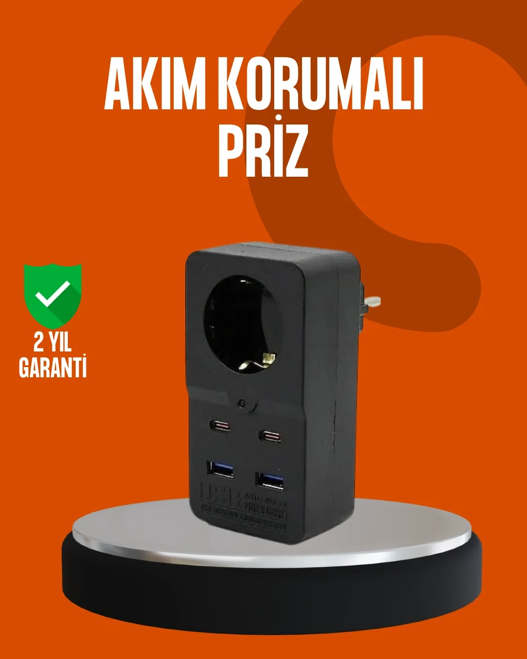 İthalat® Akım Korumalı Priz 4 USB Type C Destekli Yüksek Isı Dayanımlı
