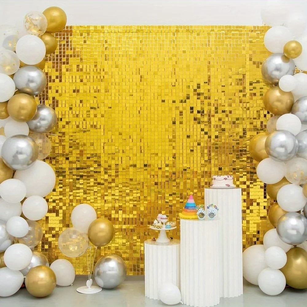 İthalat® Altın Gold Renk Dikdörtgen Kesim Parlak Sim Görünümlü Fon Perde Dekor 1x2 Metre İthalat® Altın Gold Renk Dikdörtgen Kesim Parlak Sim Görünümlü Fon Perde Dekor 1x2 Metre