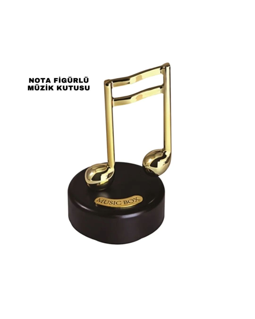 İthalat® Altın Nota Figürlü Müzik Kutusu