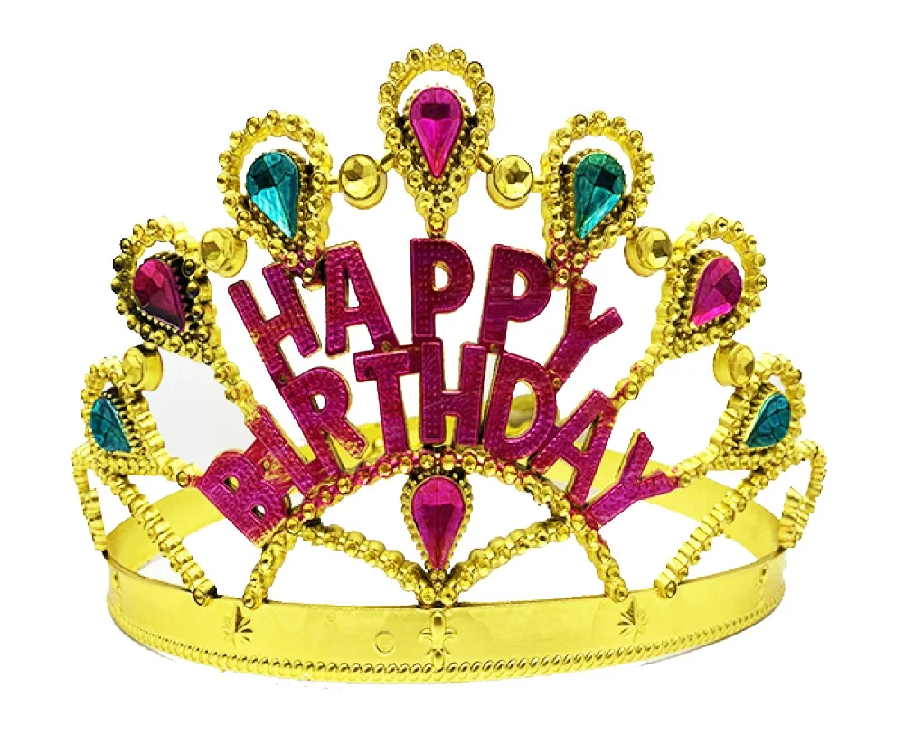 İthalat® Altın Renk Happy Birthday Yazılı Doğum Günü Tacı 60 cm İthalat® Altın Renk Happy Birthday Yazılı Doğum Günü Tacı 60 cm