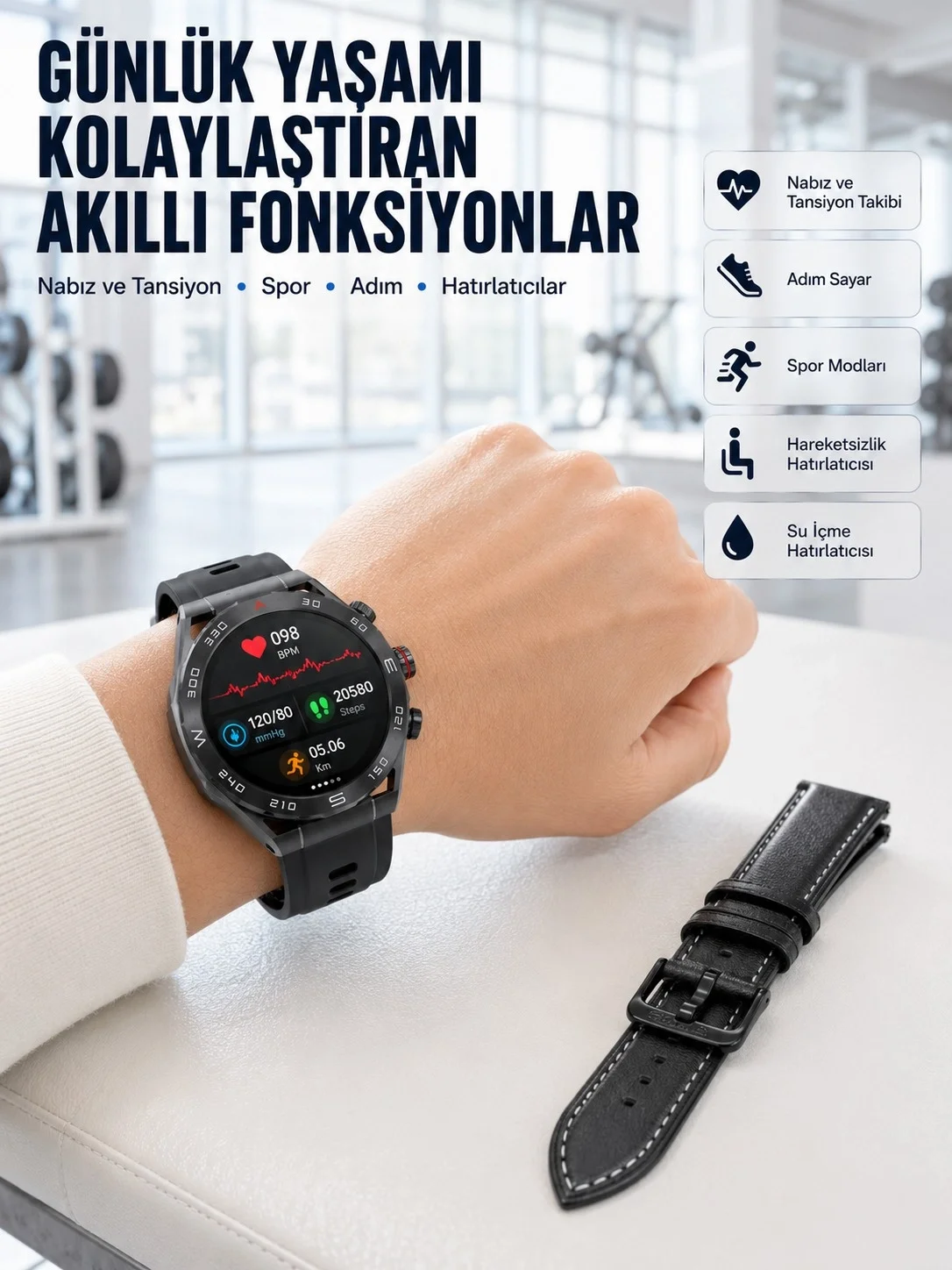 İthalat® AMOLED Ekranlı 5G Android Akıllı Saat SIM Kart Destekli Kameralı Akıllı Saat