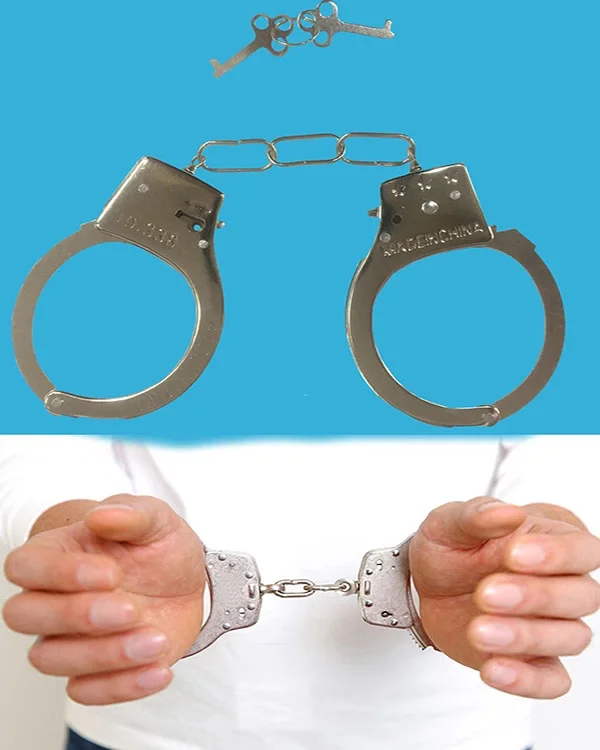 İthalat® Anahtarlı Oyuncak Metal Kelepçe Polis Kelepçesi
