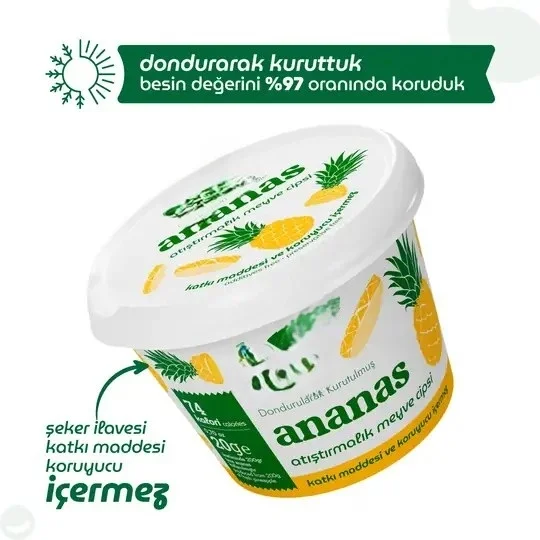 İthalat® Ananas Atıştırmalık Meyve Cipsi 20gr