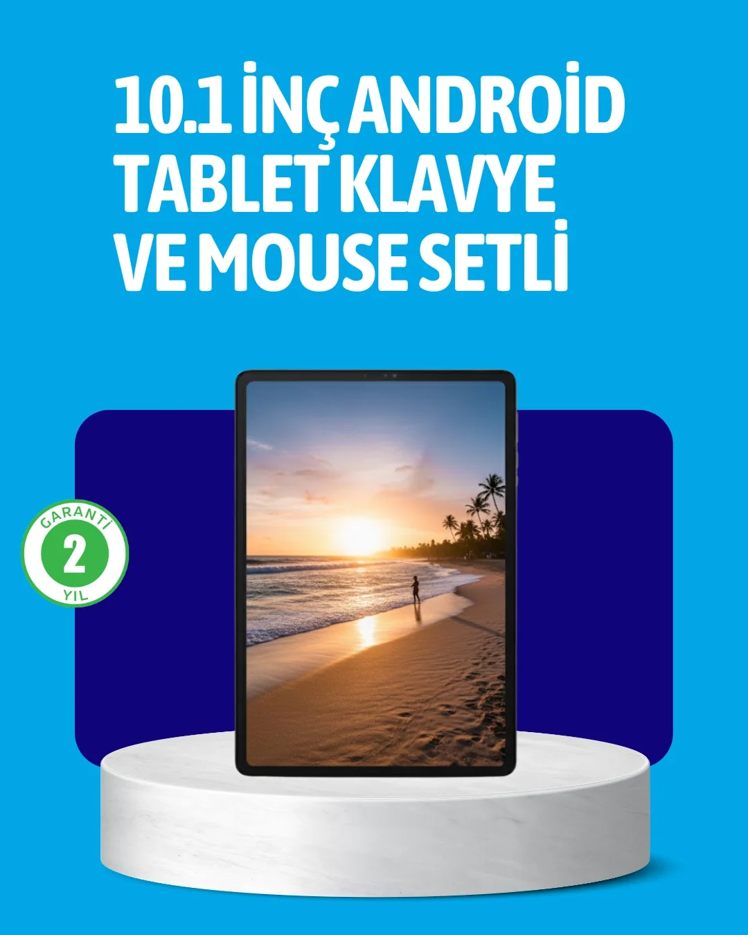 İthalat® Android 15 Tablet Klavyeli Mouse’lu Profesyonel Set