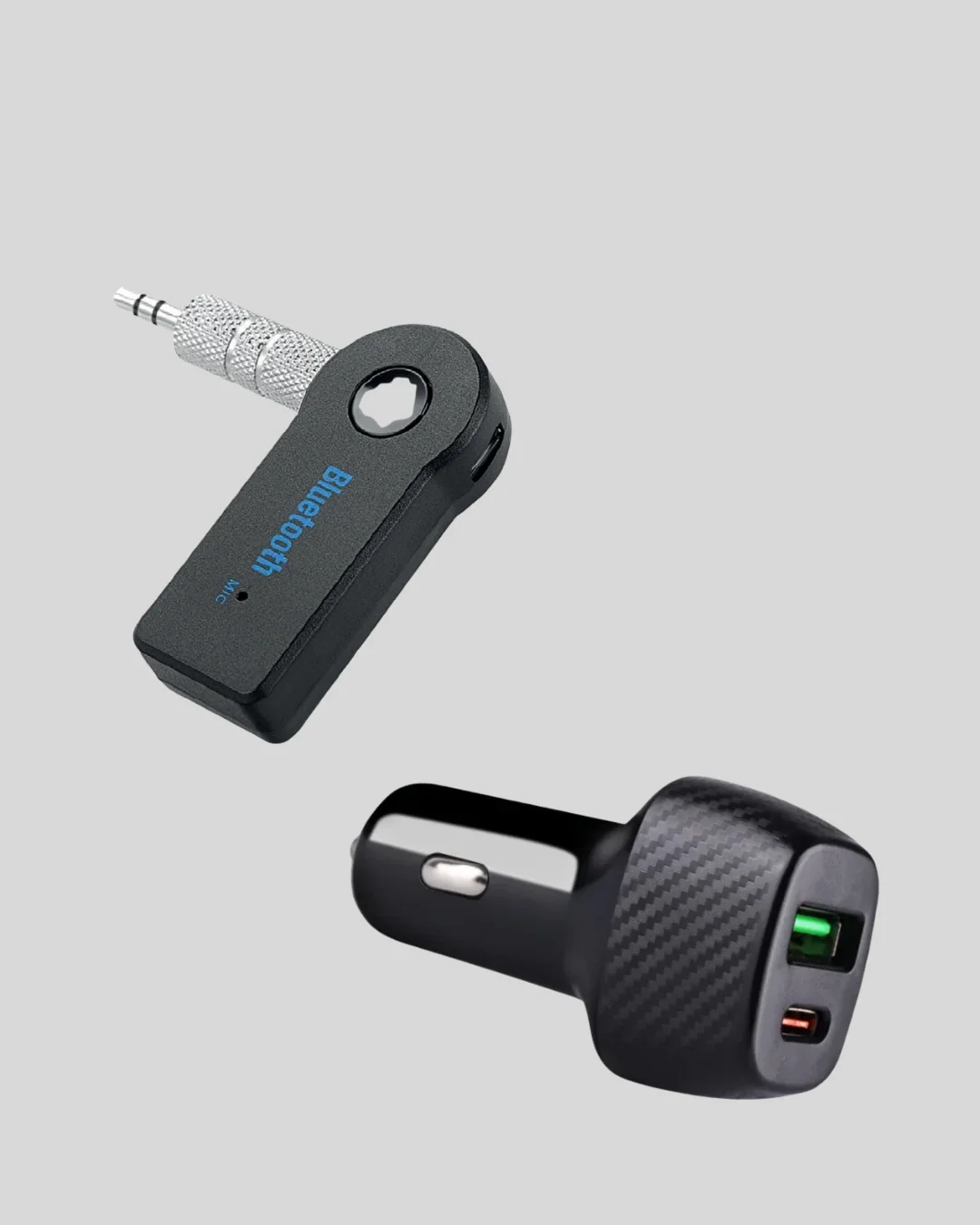 İthalat® Araç İçi Bluetooth Müzik Kiti + Type-C PD Araç Şarjı Seti