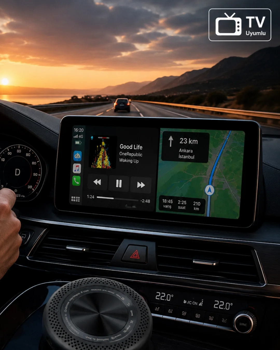 İthalat® Araç ve TV Uyumlu CarPlay Box 4GB RAM 64GB Hafıza HDMI Android Sistem