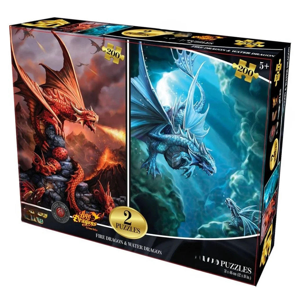 Ateş Ejderhası ve Su Ejderhası İkili Puzzle 200 Parça Fiyatı, Yorumları ve Özellikleri