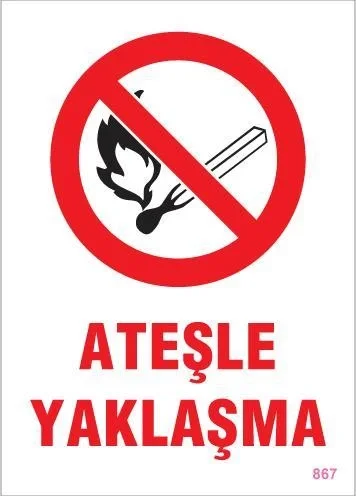 İthalat® Ateşle Yaklaşma Uyarı Levhası 25x35 KOD:867 Fiyatı, Yorumları ve Özellikleri