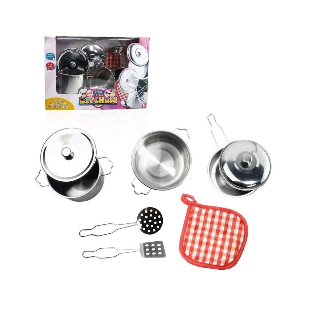 ATF-1818-A 8 PARÇA ÇELİK TENCERE TAVA SET ATF-1818-A 8 PARÇA ÇELİK TENCERE TAVA SET
