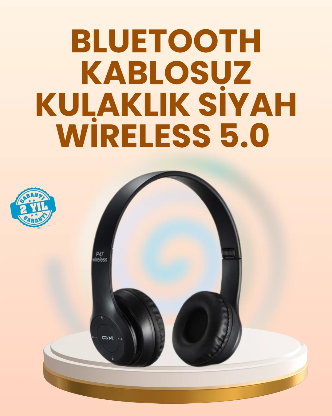 İthalat® Ayarlanabilir Baş Bandı ve Yumuşak Kulak Yastıklı Bluetooth Kulaklık
