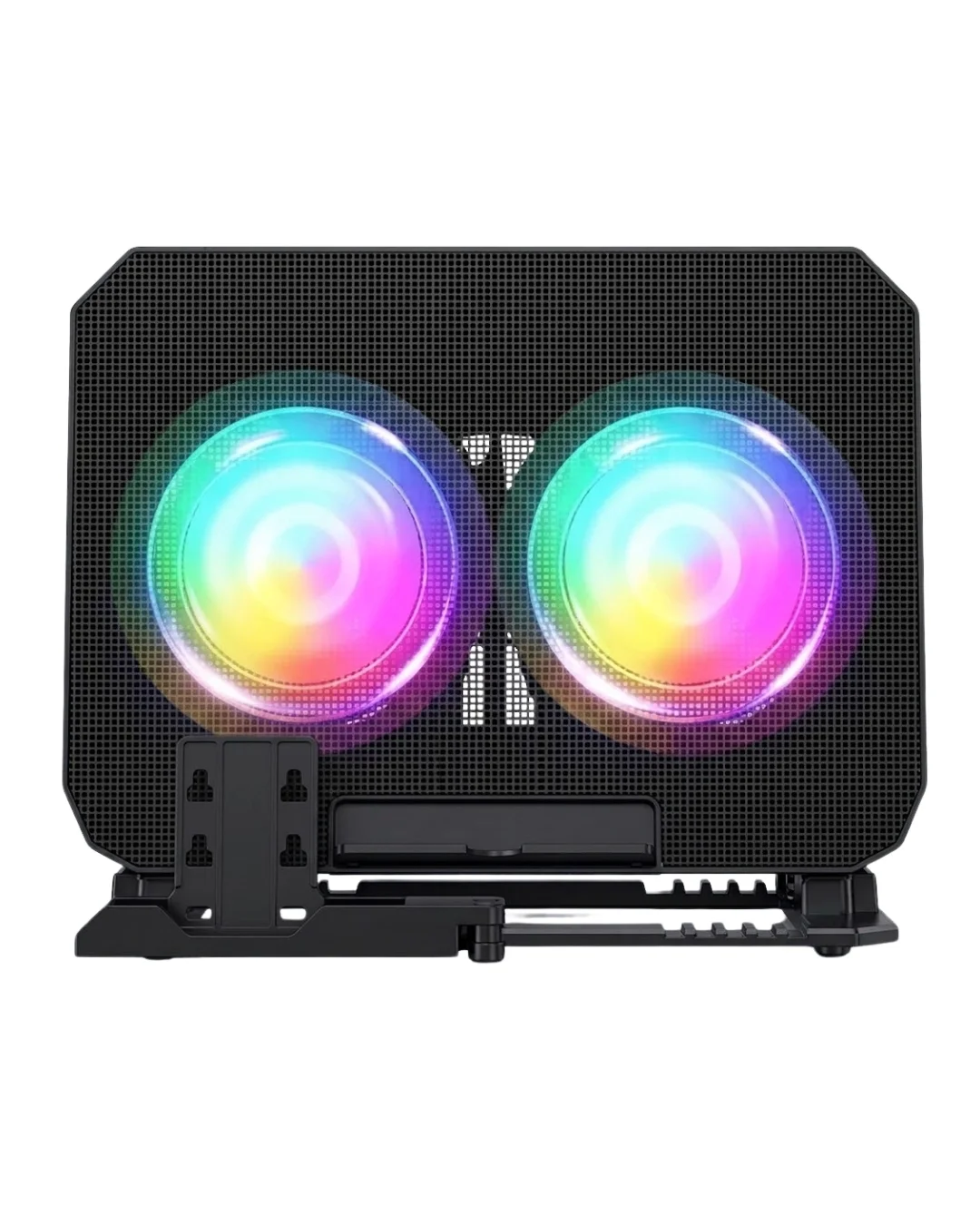 İthalat® Ayarlanabilir Laptop Soğutucu Çift Fan RGB Işıklı Sessiz Çalışan